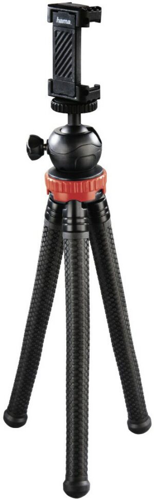 Hama FlexPro (27cm) Stativ für Smartphone/GoPro/Fotokamera rot